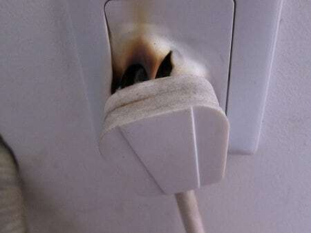 Burned plug