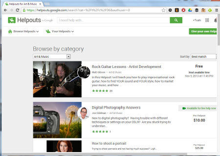 Google Helpouts
