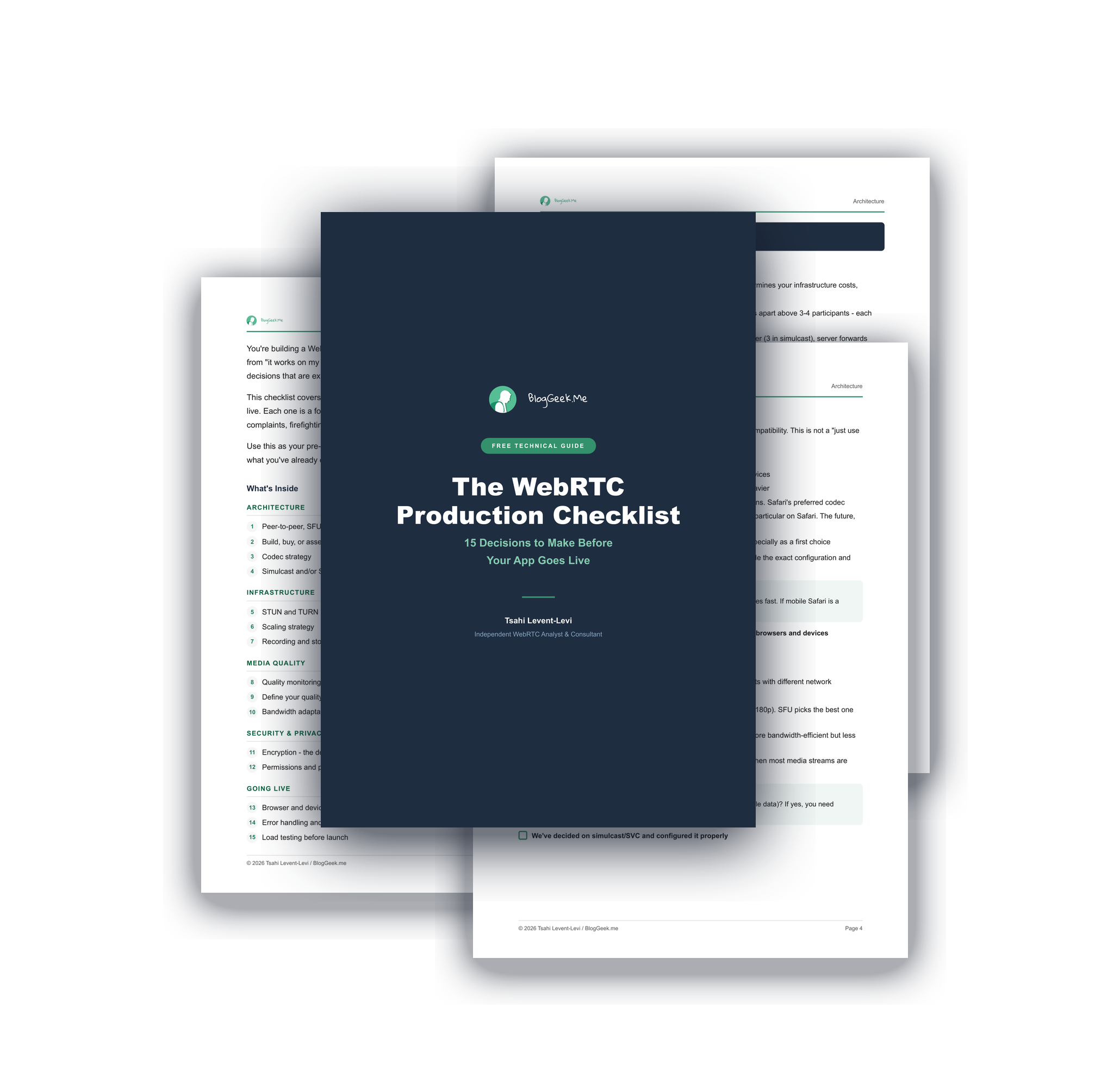 WebRTC Production Checklist - preview pages