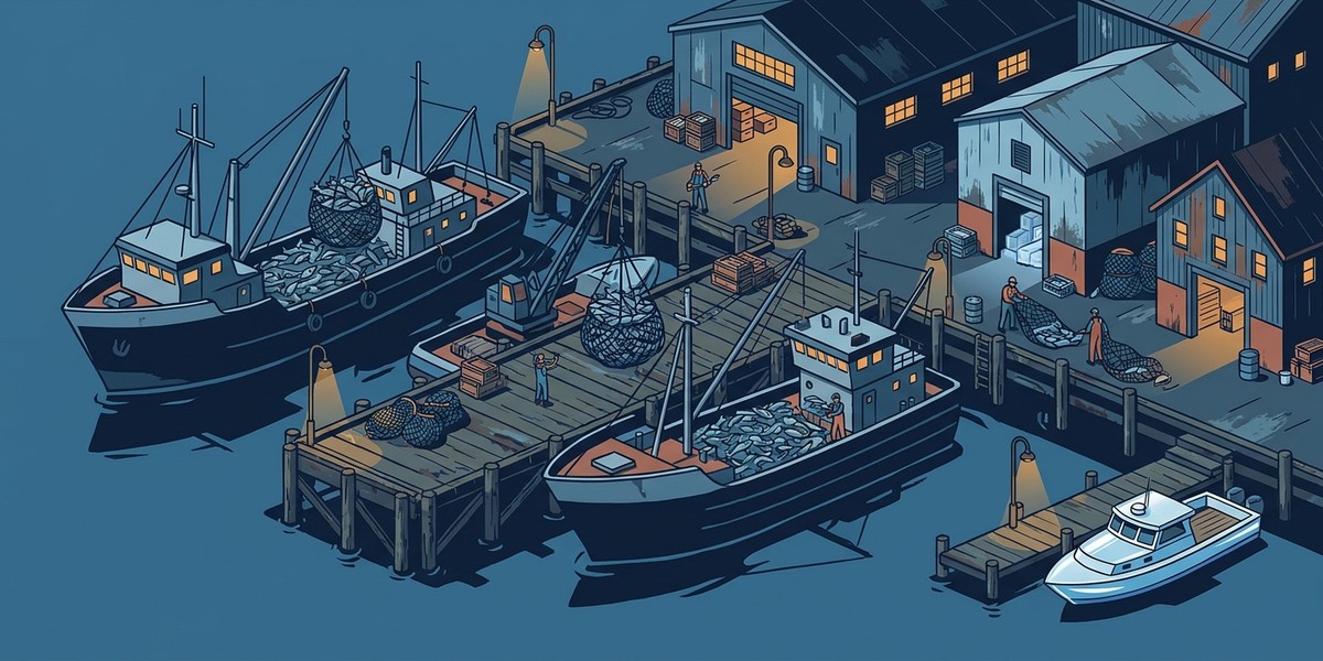 HLS and DASH streaming covered - massive fishing harbor with tiny unused boat