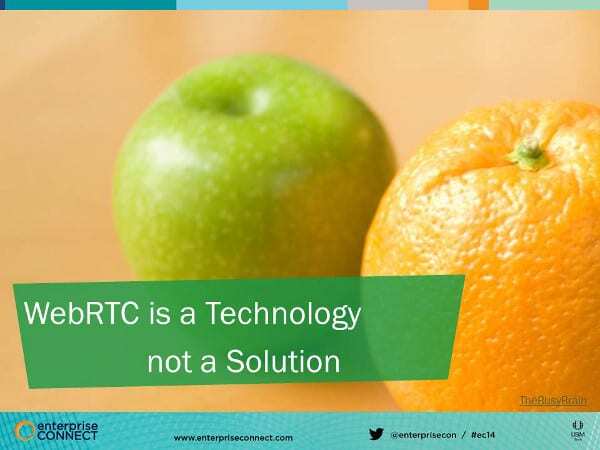 WebRTC is a technology and not a solution