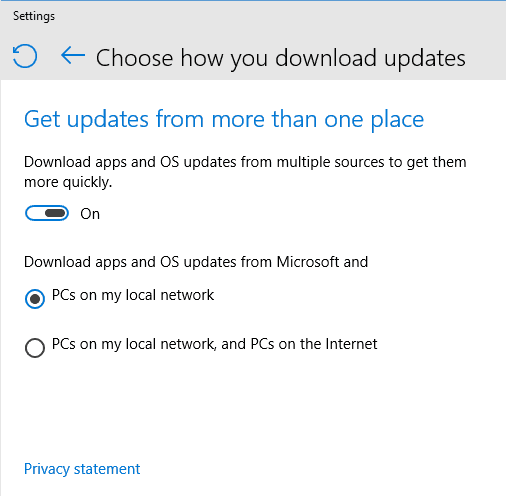 Windows 10 p2p