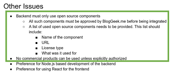 Open source consideration in WebRTC requirements