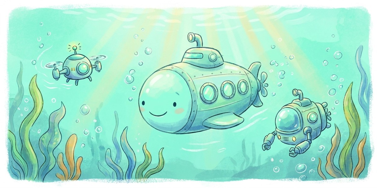 Three new WebRTC monitoring areas - different underwater vehicles