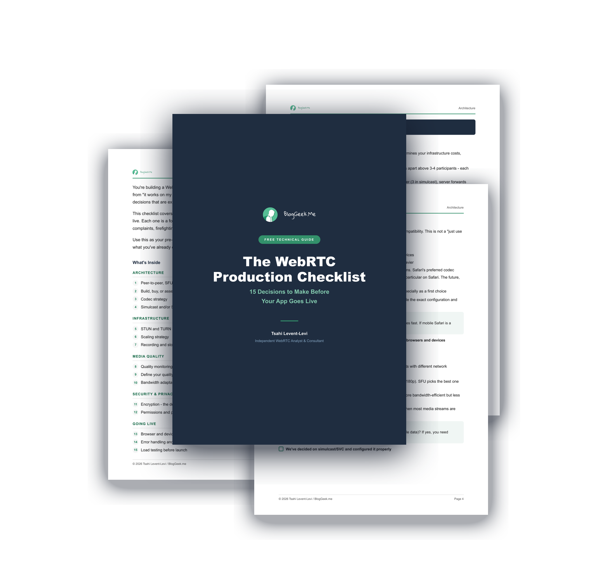 WebRTC Production Checklist - preview pages